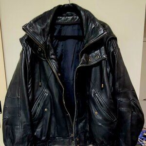Leather Bomber Jacket (circa 2010), Men's XL